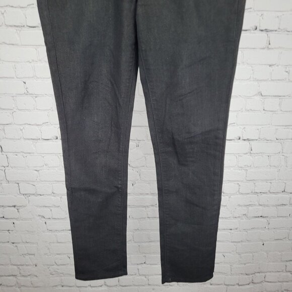 Paige Black Denim Comfort Stretch Blue Heights Low Rise 12” Peg Jeans 27 (30x30) - Picture 7 of 14